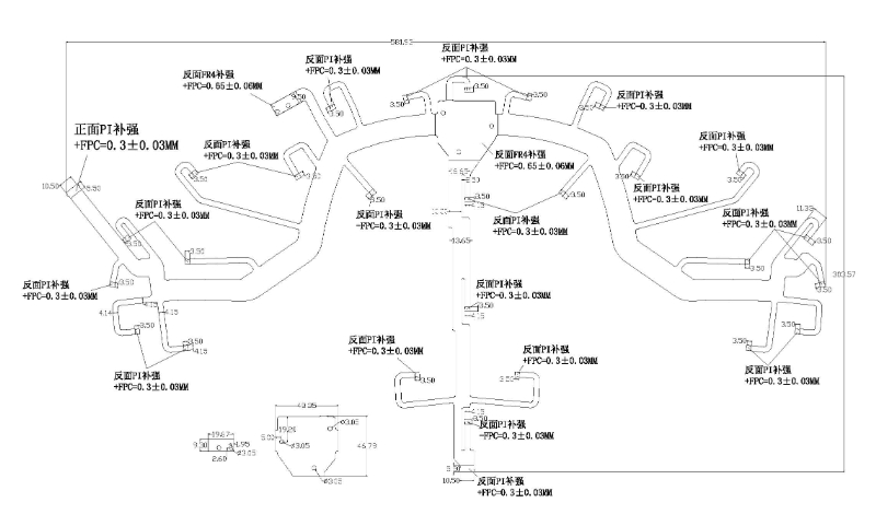 无人机柔性线路板结构示意图