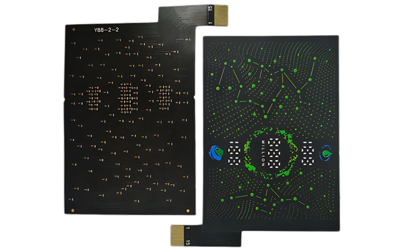 超薄柔性图案光效LED数码管显示屏的FPCBA组件